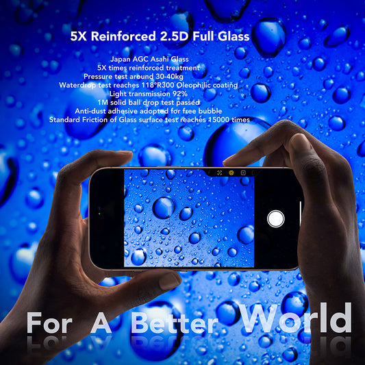 Película Protetora de Ecrã Anank para Apple iPhone 17 Air, Vidro Temperado, Full Glue, 2.5D, Preta