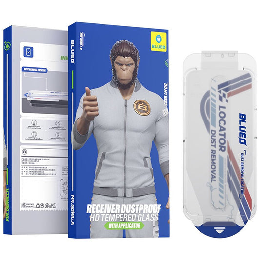 Película Protetora de Ecrã Blueo Anti-Dust HD para Apple iPhone 17 Air, Vidro Temperado, Full Glue, Preta