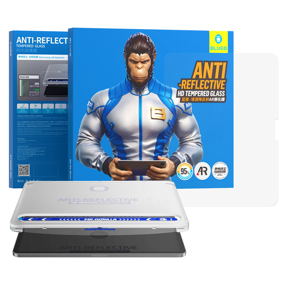 Película protetora de ecrã Blueo Anti-Reflexo HD Applicator Pro para Apple iPad Air (2022) / Pro 11 (2021), Vidro Temperado, Cola Total