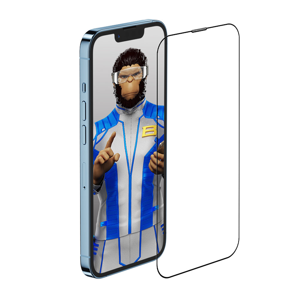 Película protetora de ecrã Blueo Anti-Reflexo HD Applicator Pro para Apple iPhone 16 Pro Max, Vidro Temperado, Cola Total, Preta