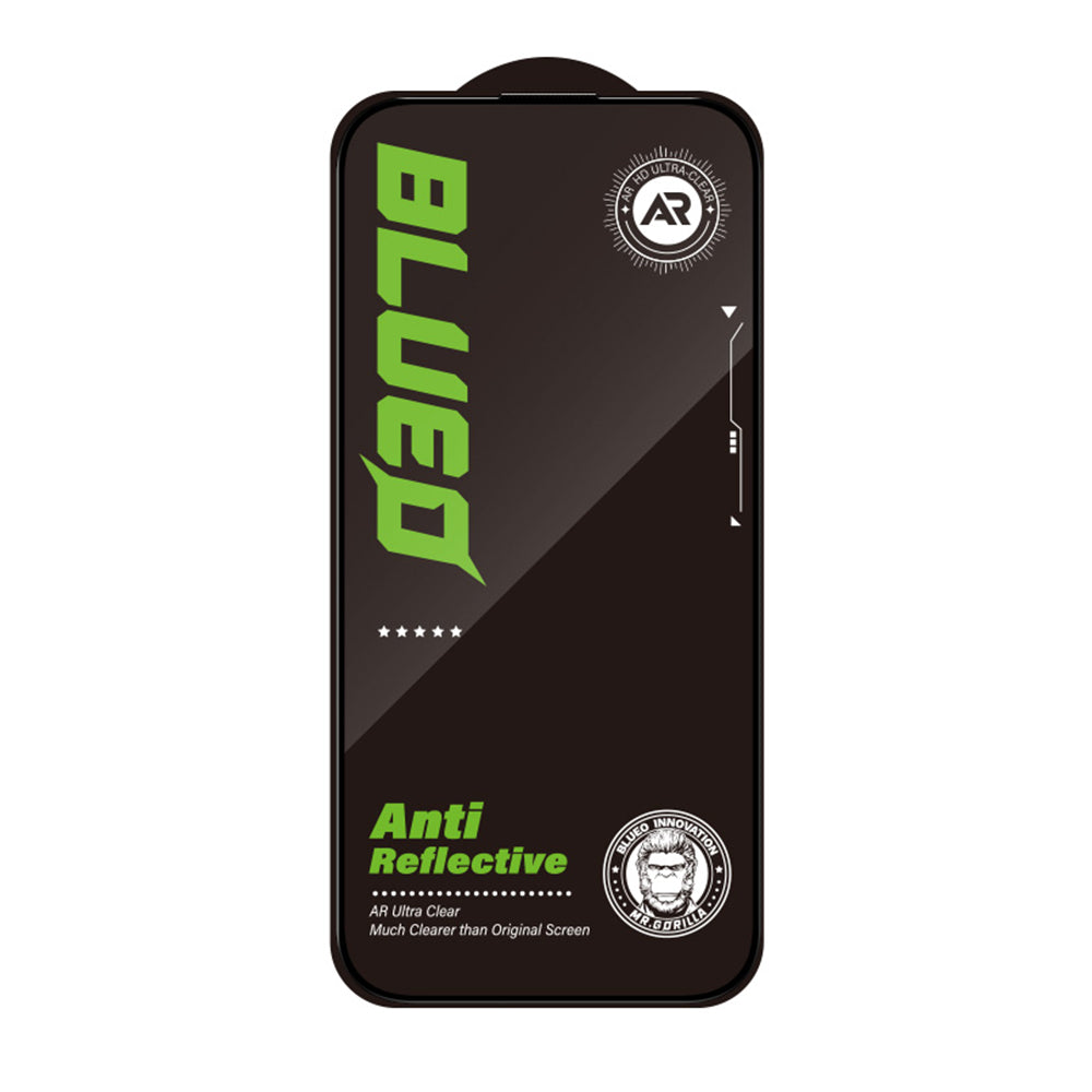 Película protetora de ecrã Blueo Anti-Reflexo HD para Apple iPhone 14 Pro, Vidro Temperado, Cola Total, Preta