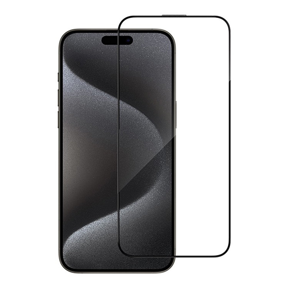 Película protetora de ecrã Blueo Anti-Reflexo HD para Apple iPhone 15 Pro, Vidro Temperado, Cola Total, Preta