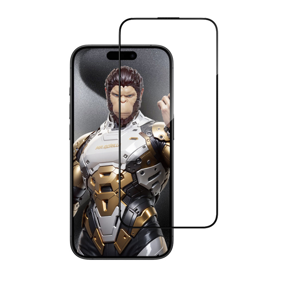 Película protetora de ecrã Blueo AR Applicator Pro para Apple iPhone 16 Pro, Vidro Temperado, Cola Total, 3D, Preta