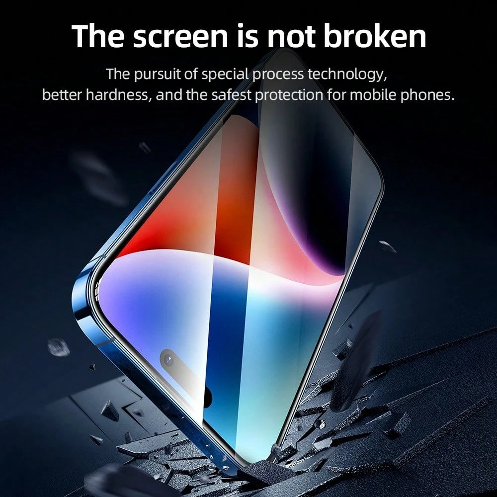 Película protetora de ecrã Blueo AR Applicator Pro para Apple iPhone 16 Pro, Vidro Temperado, Cola Total, 3D, Preta