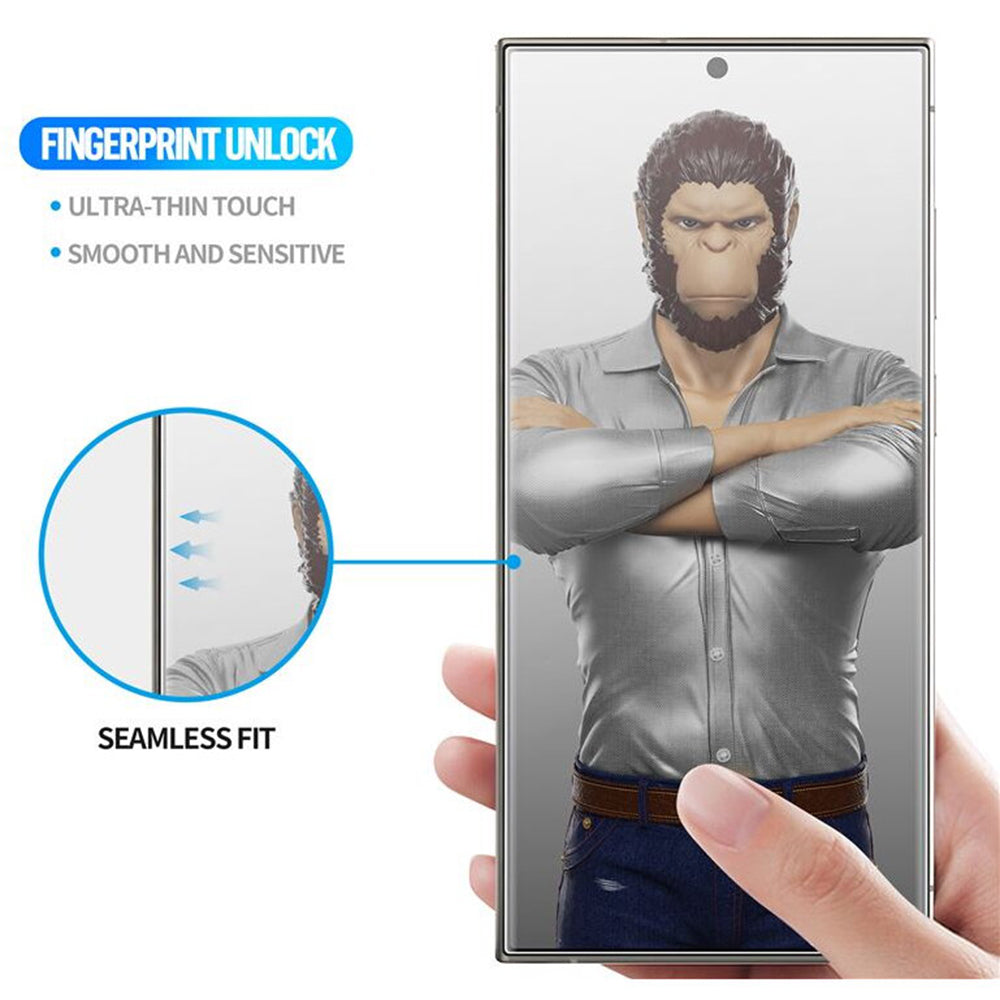 Película protetora de ecrã Blueo HD para Apple iPhone 16 Pro Max, Vidro Temperado, Cola Total, 3D, Preta