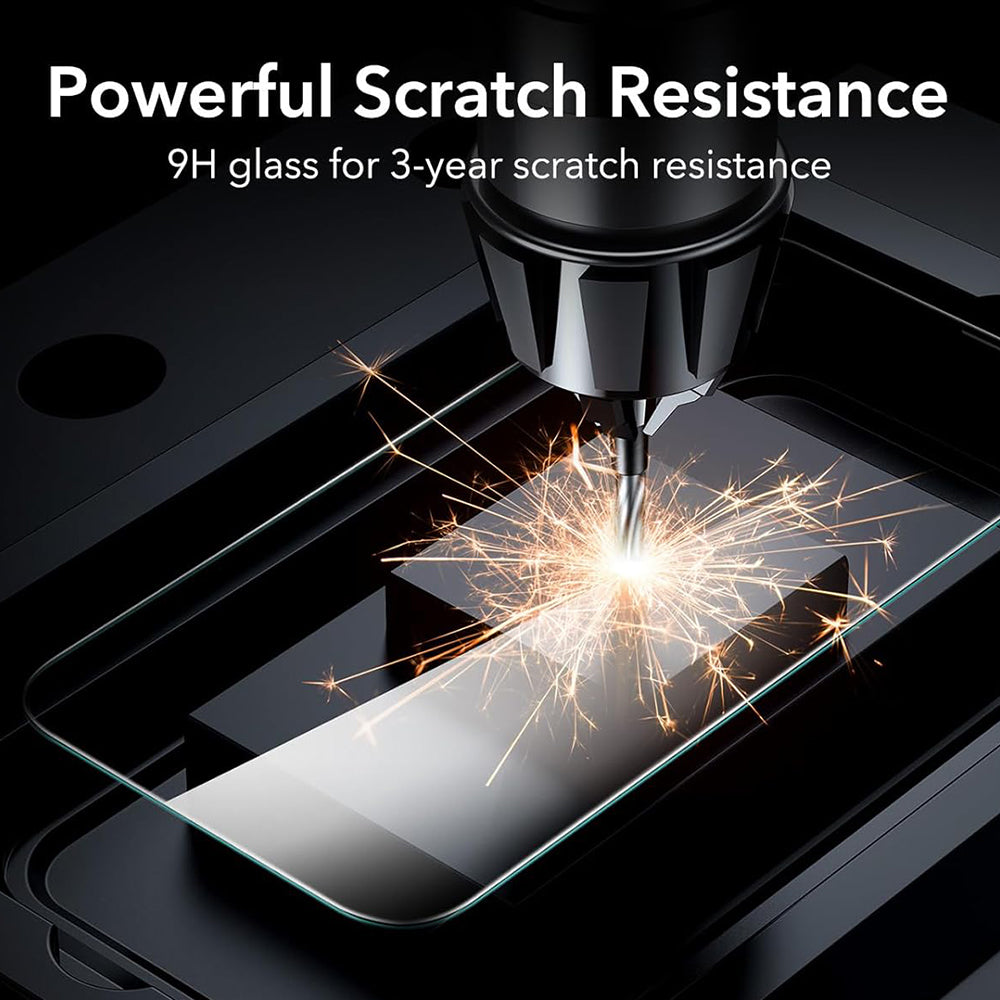 ESR Screen Protector for Apple iPhone 17 / 16 Pro, Tempered Glass, Full Glue, Set of 3, Black