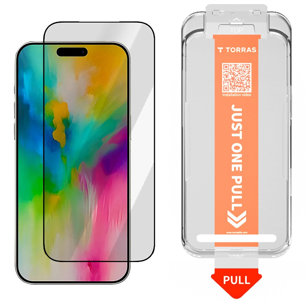 Película Protetora de Ecrã Torras GlassGo Install Master para Apple iPhone 17, Vidro Temperado, Colagem Total