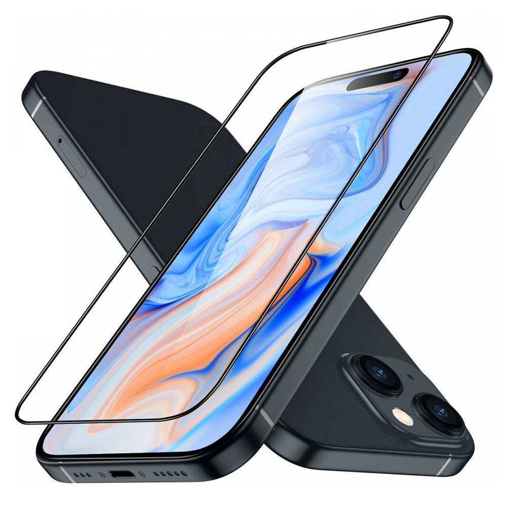 Película Protetora de Ecrã ESR Armorite para Apple iPhone 15 Plus, Vidro Temperado, Full Glue, Preta