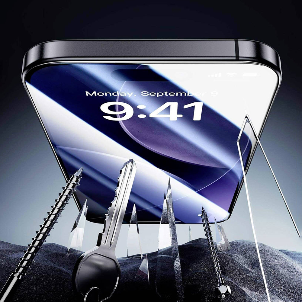 Película Protetora de Ecrã ESR Armorite UltraFit para Apple iPhone 17 Pro, Vidro Temperado, Full Glue, Conjunto de 2 peças, Preta