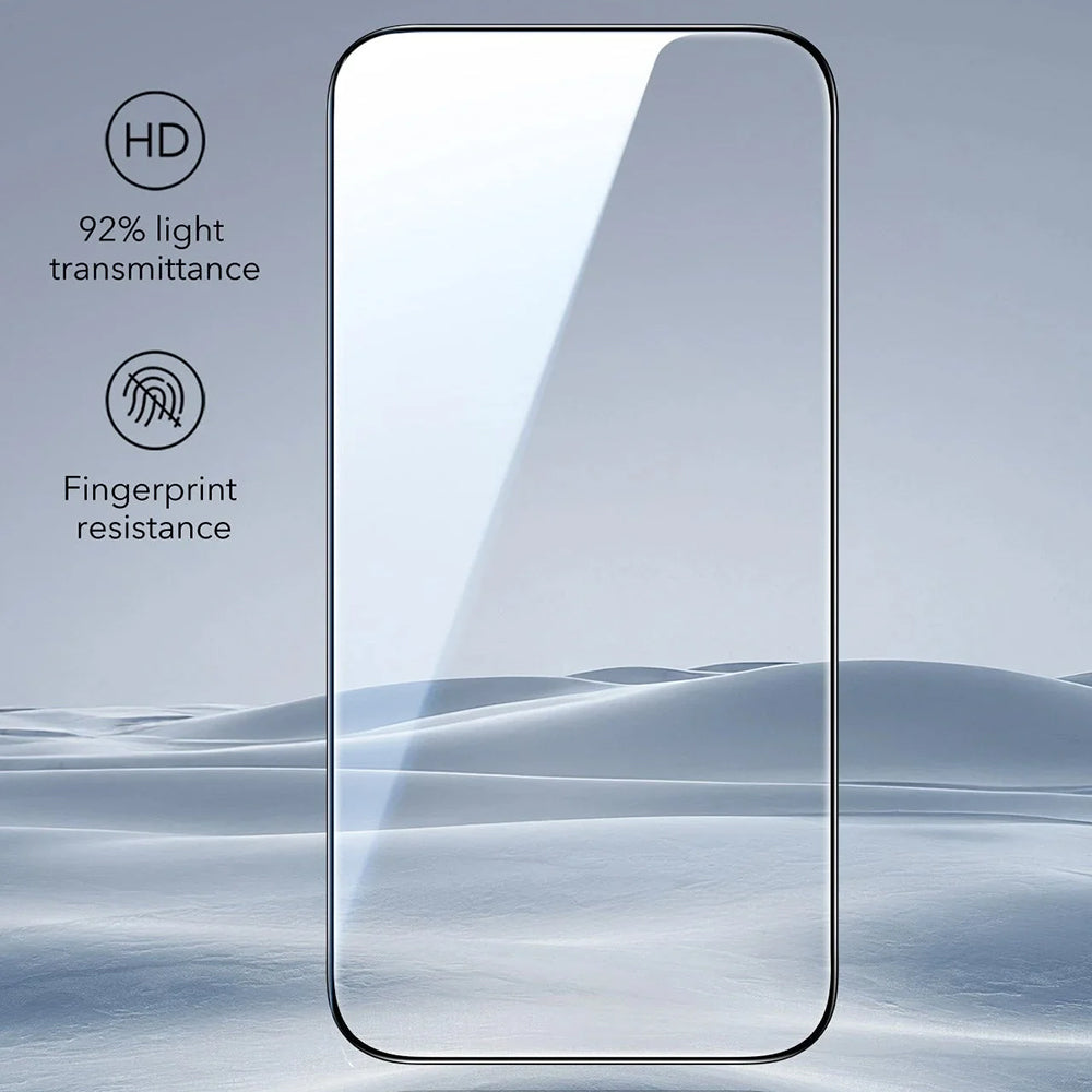 Película Protetora Ecran ESR UltraFit para Apple iPhone 17 Pro, Vidro Temperado, Full Glue, Conjunto de 3 peças