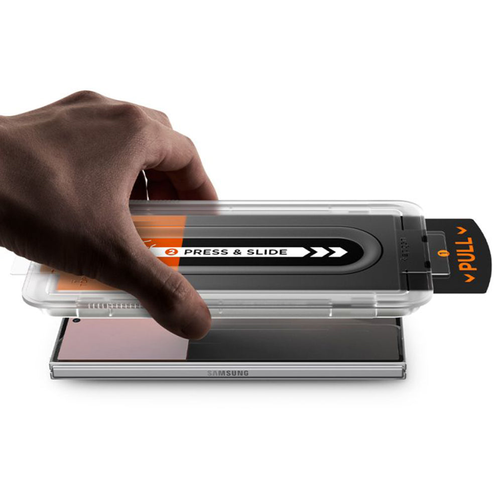 Película protetora Ecrã Exterior Privacy Spigen GlastR EZ FIT Pro HD para Samsung Galaxy Z Fold8 Ultra F976, Vidro Temperado, Conjunto de 2 unidades
