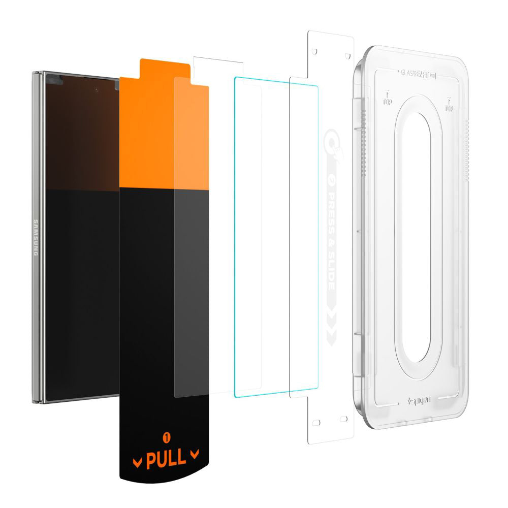 Película Protetora de Ecrã Exterior Spigen GlastR EZ FIT Pro HD para Samsung Galaxy Z Fold7 F966, Vidro Temperado, Full Glue AGL09580