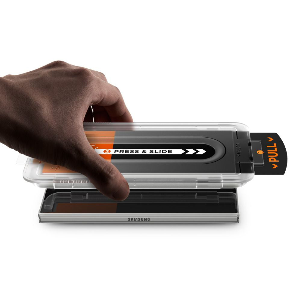 Película Protetora de Ecrã Exterior Spigen GlastR EZ FIT Pro HD para Samsung Galaxy Z Fold7 F966, Vidro Temperado, Full Glue AGL09580
