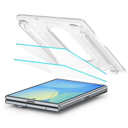 Película protetora para ecrã exterior Spigen GlastR EZ FIT Pro HD para Samsung Galaxy Z Fold8 F971, vidro temperado, cola total, conjunto de 2 unidades AGL11943