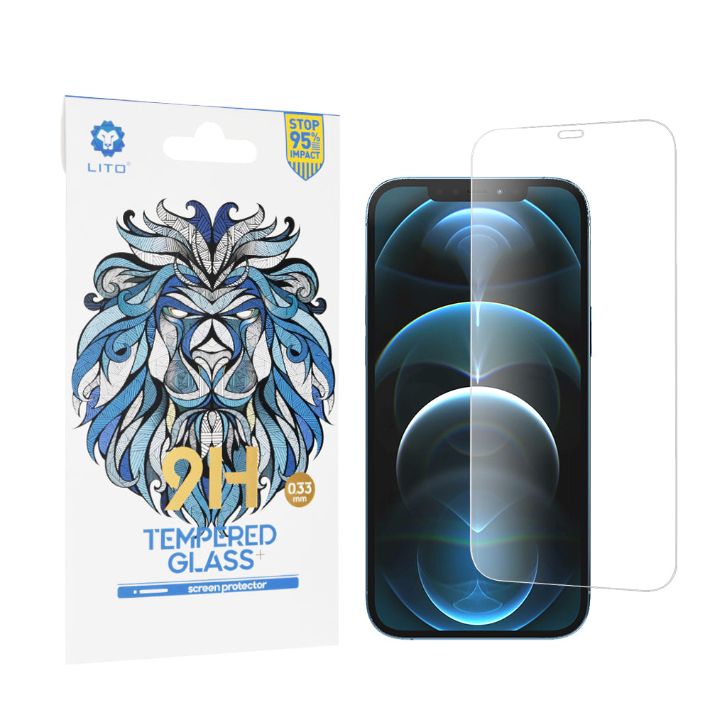 Película protetora de ecrã Lito Classic para Apple iPhone 12 Pro Max, Vidro Temperado, Cola Total, 2.5D
