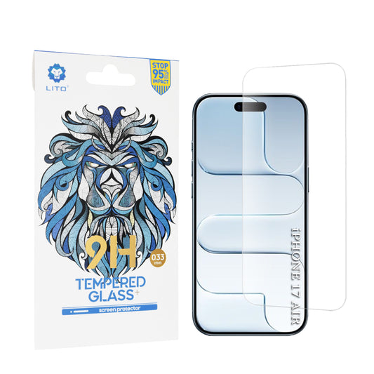 Lito Classic Screen Protector for Apple iPhone 17 Air, Tempered Glass, Full Glue, 2.5D