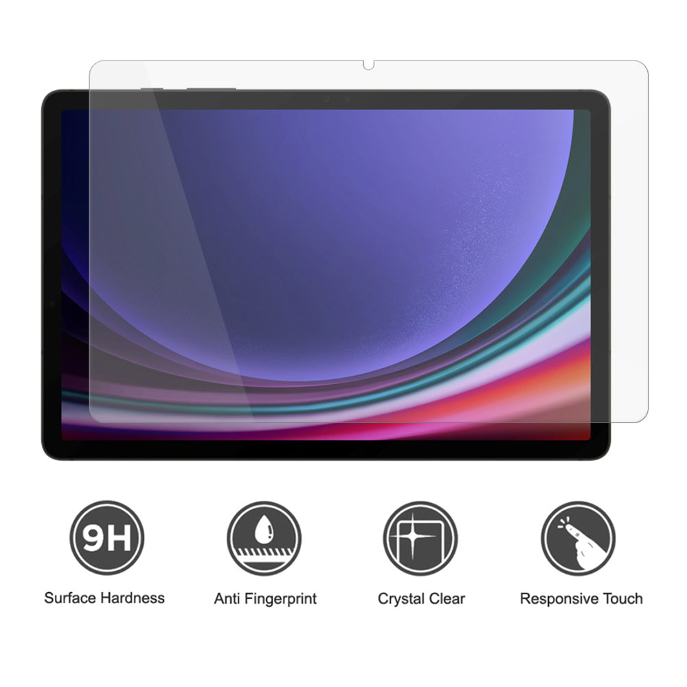 Película protetora de ecrã Lito Classic para Samsung Galaxy Tab S10+ / Tab S9 FE+ / Tab S9+, Vidro Temperado, Cola Total, 2.5D