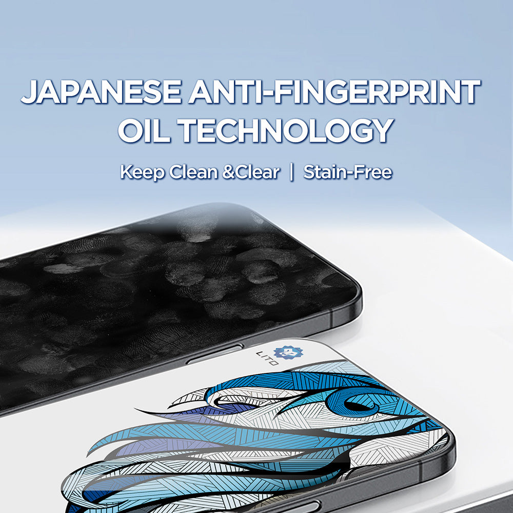 Película Protetora de Ecrã Lito D+ Max 4K para Apple iPhone 17 Air, Vidro Temperado, Full Glue, Preta