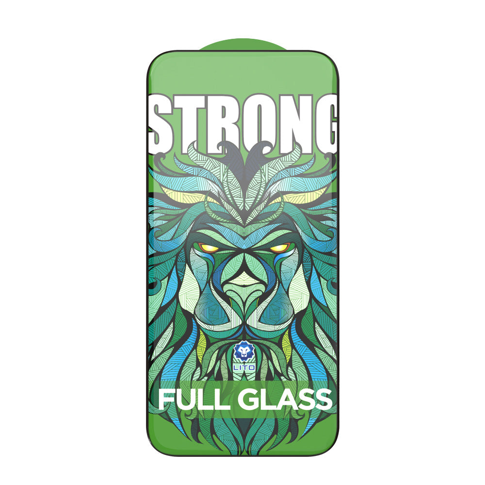 Película protetora para ecrã exterior Lito D+ Max Strong para Apple iPhone Duo, vidro temperado, cola total, preta