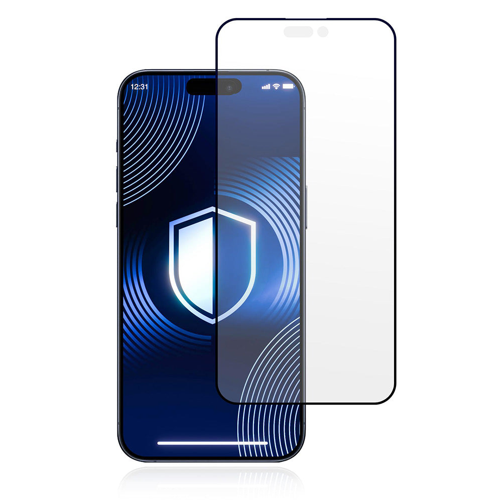 Película Protetora de Ecrã Matte 3MK HardGlass Max para Apple iPhone 17 Pro Max, Vidro Temperado, Full Glue, Preta