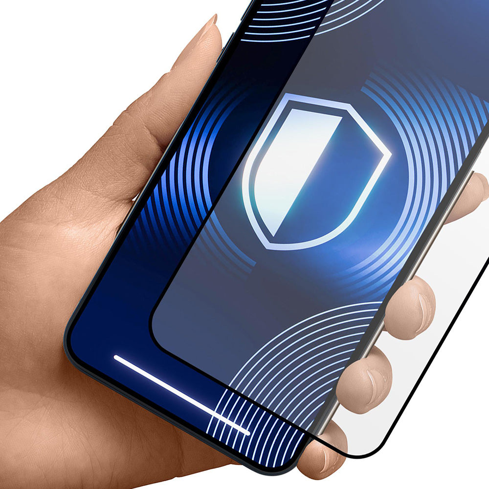 Película Protetora de Ecrã Matte 3MK HardGlass Max para Apple iPhone 17 Pro Max, Vidro Temperado, Full Glue, Preta