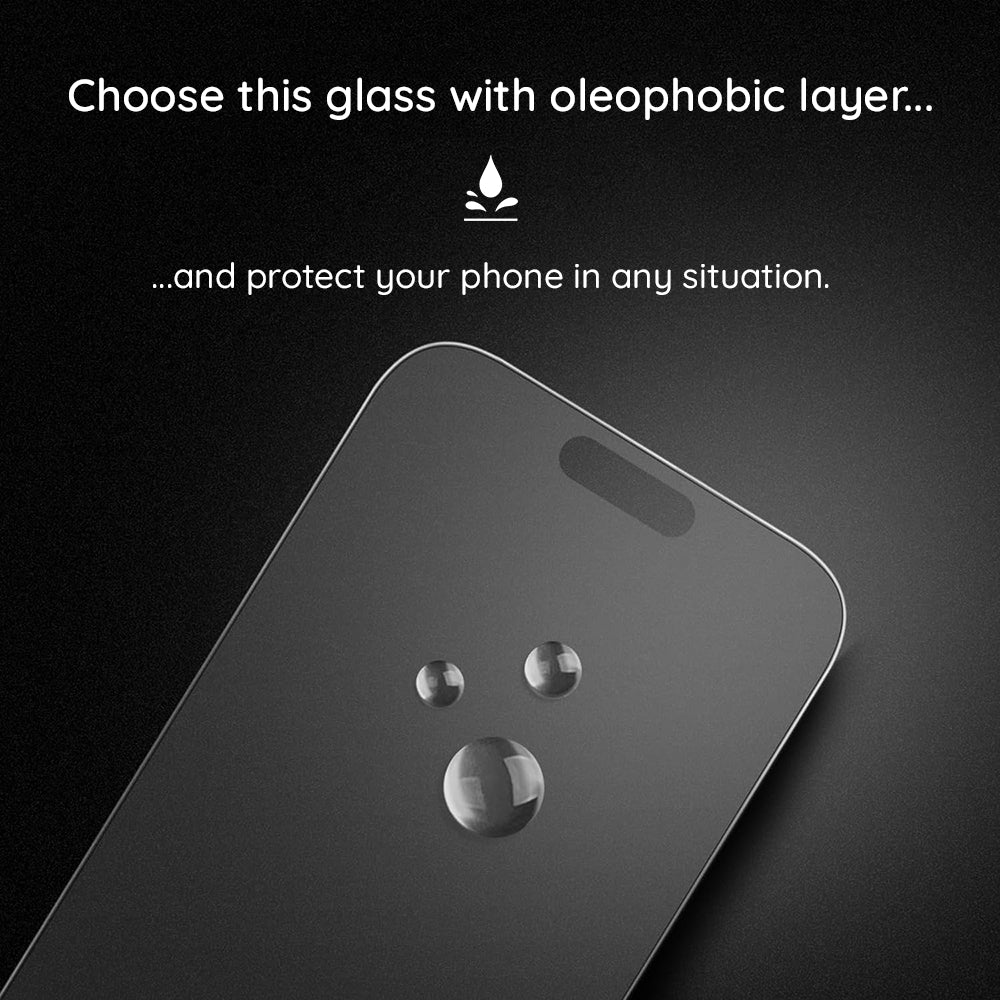 Película protetora de ecrã Matte Lito HD Pro para Apple iPhone 16 Plus, Vidro Temperado, Cola Total, Preta