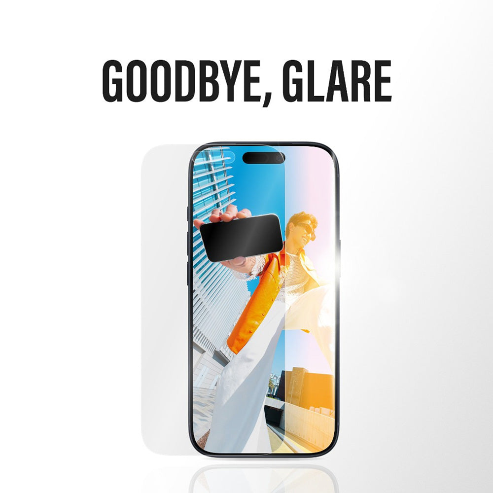 Película Protetora de Ecrã Matte PanzerGlass Armor EasyAligner para Apple iPhone 17 Pro, Vidro Temperado, Colagem Total