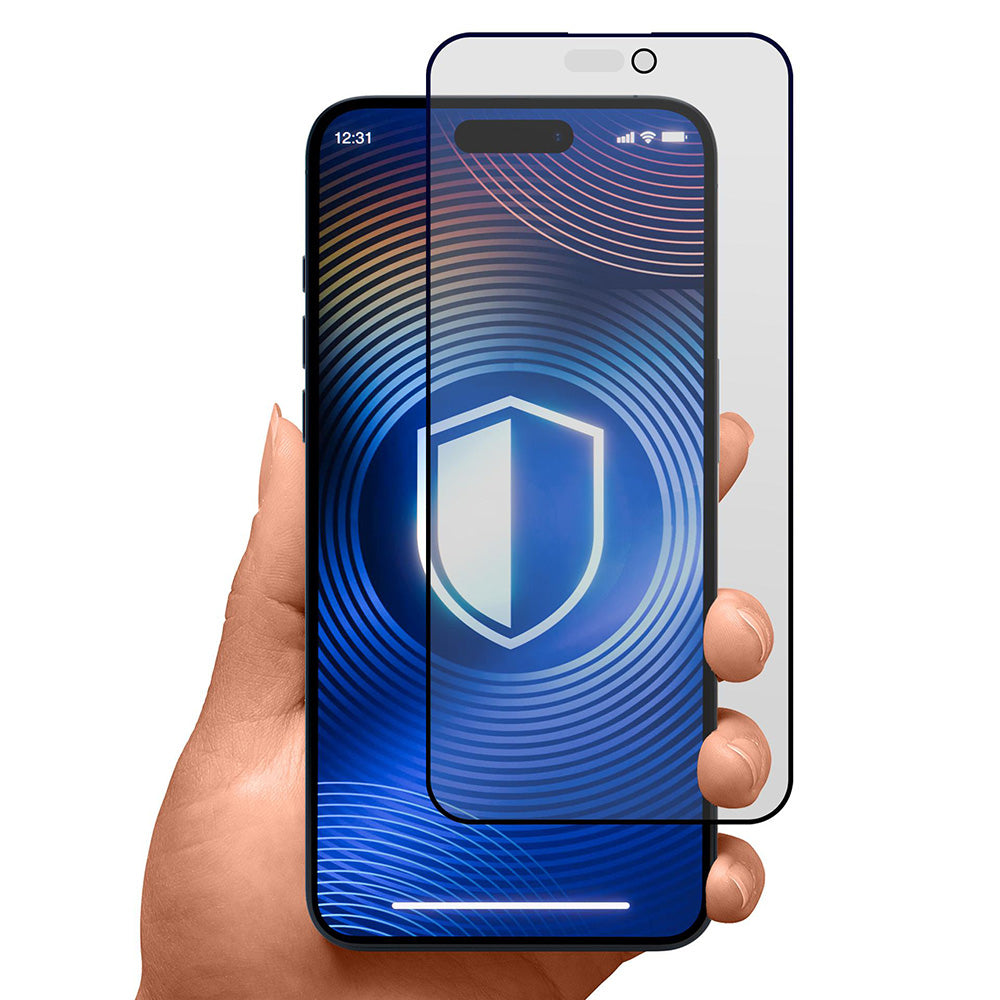 Película Protetora de Ecrã Matte Privacy 3MK HardGlass Max para Apple iPhone 17 Pro Max, Vidro Temperado, Full Glue