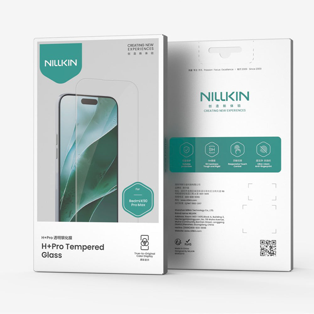 Película protetora de ecrã Nillkin H+ Pro para Xiaomi Poco F8 Pro, Vidro Temperado, Cola Total