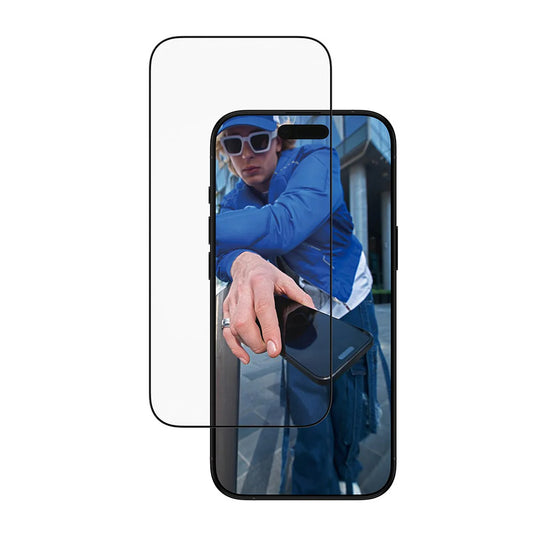 Película Protetora de Ecrã PanzerGlass Ultra-Wide Fit EasyAligner para Apple iPhone 17 Air, Vidro Temperado, Full Glue, Preta