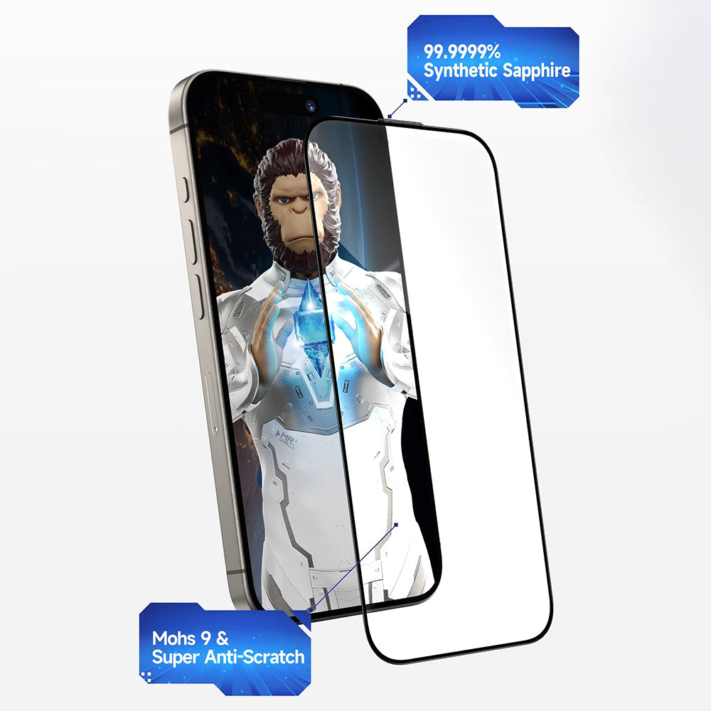 Película de Proteção Ecrã Privacy Blueo Sapphire Applicator Pro para Apple iPhone 17 Air, Vidro Temperado, Full Glue