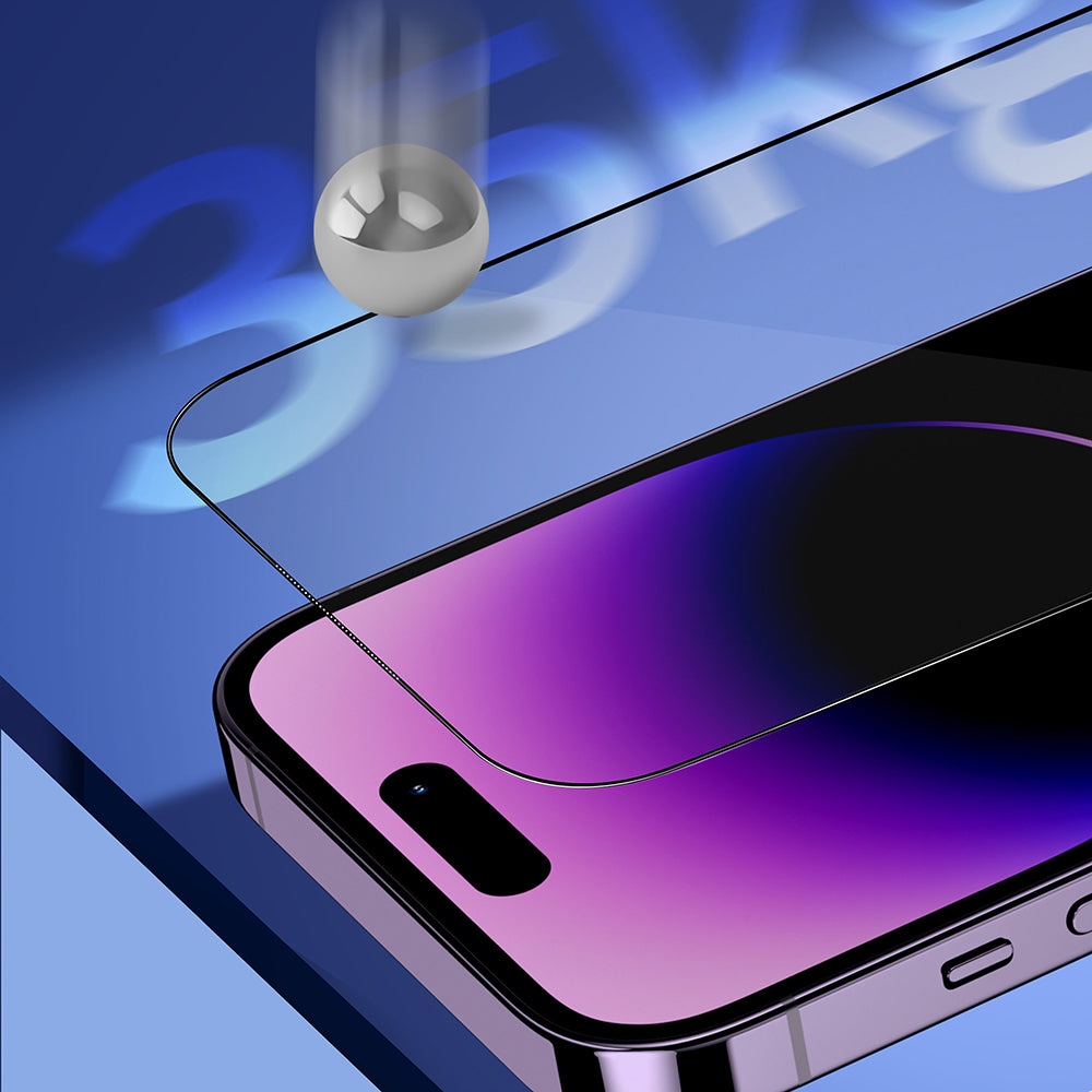 Película de Proteção Ecrã Privacy Blueo Sapphire Applicator Pro para Apple iPhone 17 Pro Max / 16 Pro Max, Vidro Temperado, Full Glue