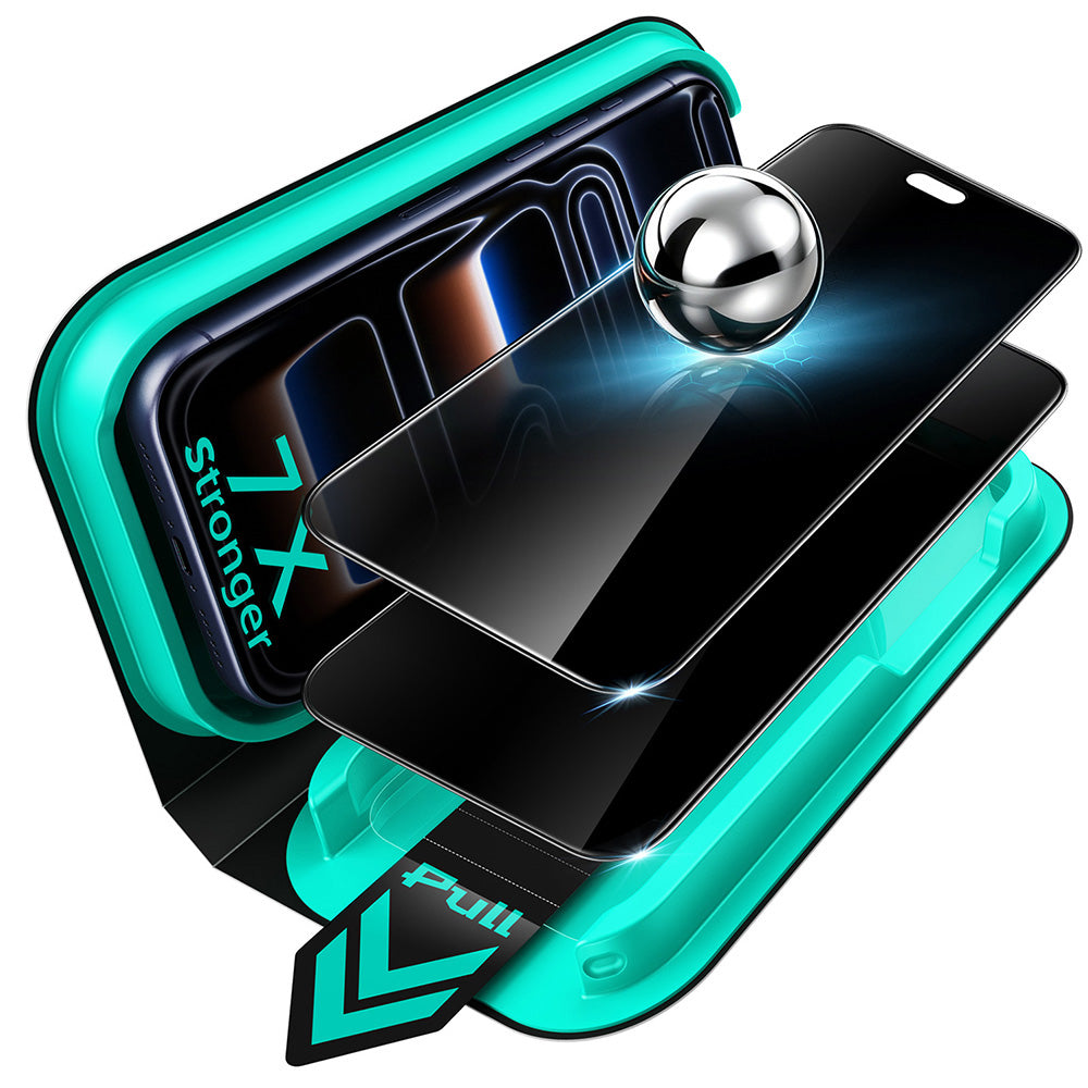 Película protetora de ecrã Privacy ESR Armorite UltraFit para Apple iPhone 18 Pro Max, Vidro Temperado, Cola Total, Conjunto de 2 unidades