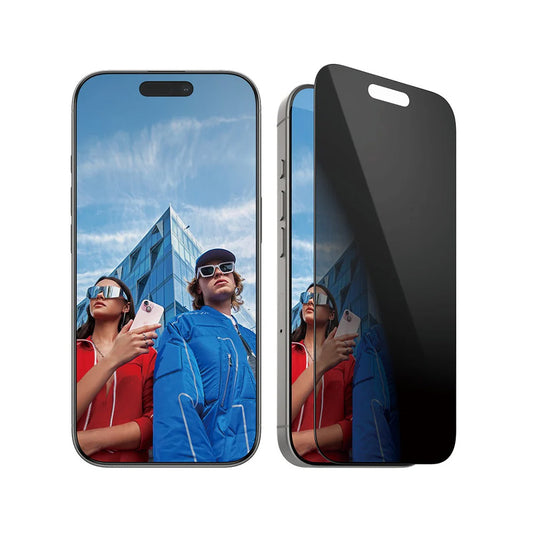 Película de Proteção de Ecrã Privacy PanzerGlass Ultra-Wide Fit EasyAligner para Apple iPhone 16 Pro, Vidro Temperado, Full Glue