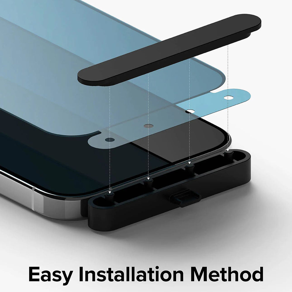 Película de Proteção de Ecrã Privacy Ringke para Apple iPhone 15 Pro, Vidro Temperado, Full Glue