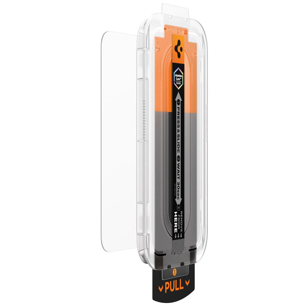 Película de Proteção de Ecrã Privacy Spigen GlastR EZ FIT Pro para Apple iPhone 17 Pro Max / 16 Pro Max, Vidro Temperado, Full Glue AGL10096