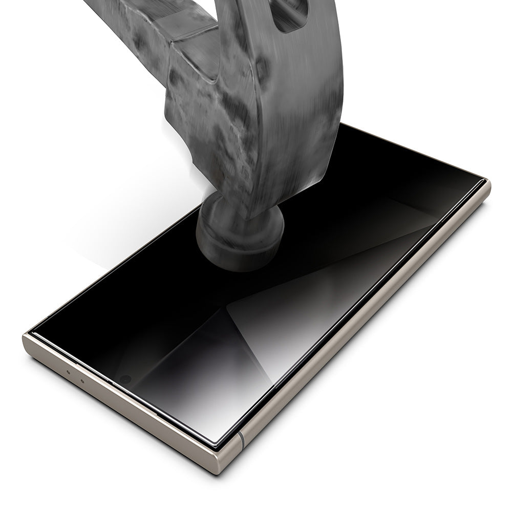 Película protetora de ecrã Privacy Techsuit TitanGlass CrystalHD para Samsung Galaxy S24 Ultra S928, Vidro de Segurança, Cola Total, Conjunto de 2 peças