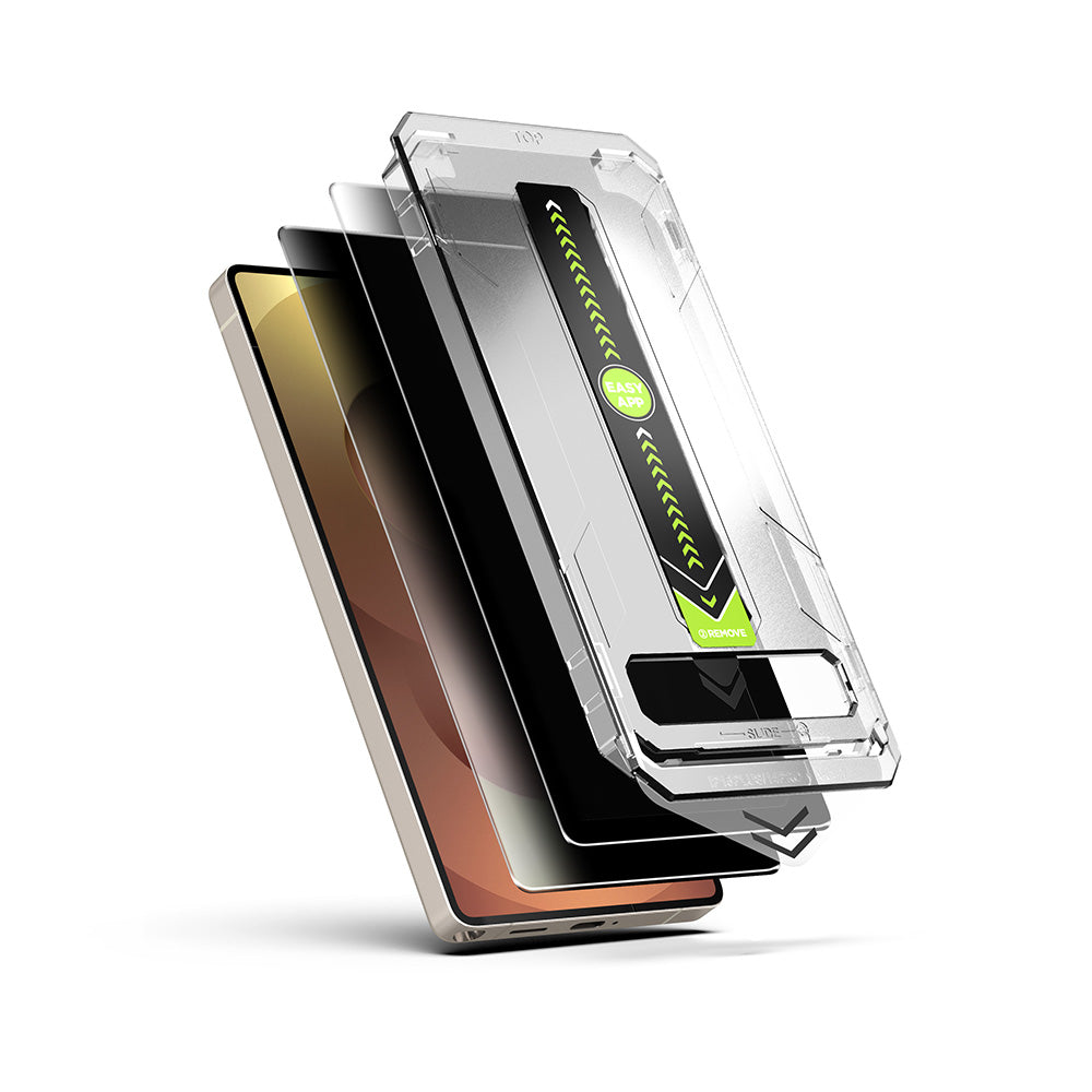 Película de Proteção de Ecrã Privacy Techsuit TitanGlass CrystalHD para Samsung Galaxy S26 Ultra S948, Vidro Temperado, Full Glue, Conjunto de 2 peças.