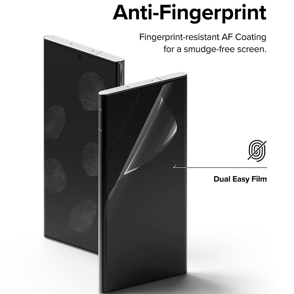 Película Protetora de Ecrã Ringke Dual Easy para Samsung Galaxy S22 Ultra 5G S908, Plástico, Conjunto de 2 peças