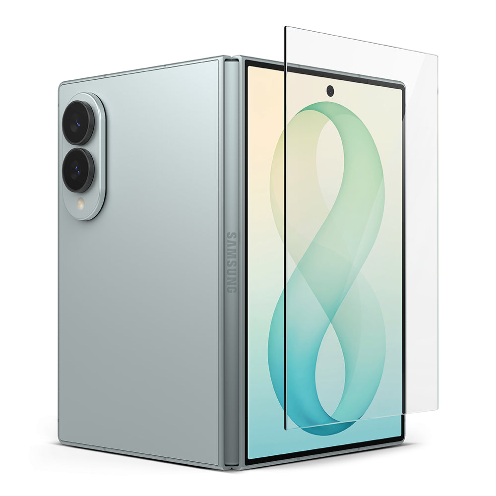 Película protetora para ecrã exterior Ringke Easy Slide para Samsung Galaxy Z Fold8 F971, vidro temperado, cola total, conjunto de 2 peças