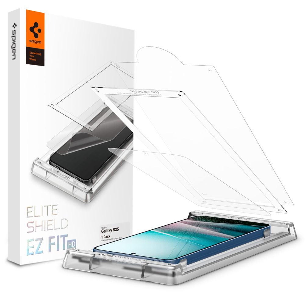 Película Protetora de Ecrã Spigen Elite Shield EZ FIT HD para Samsung Galaxy S25+ S936, Plástico AFL09087