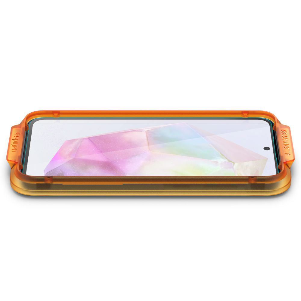 Película Protetora de Ecrã Spigen GlastR Align Master para Samsung Galaxy M35 / A35 5G A356, Vidro Temperado, Colagem Total, Conjunto de 2 peças AGL07772