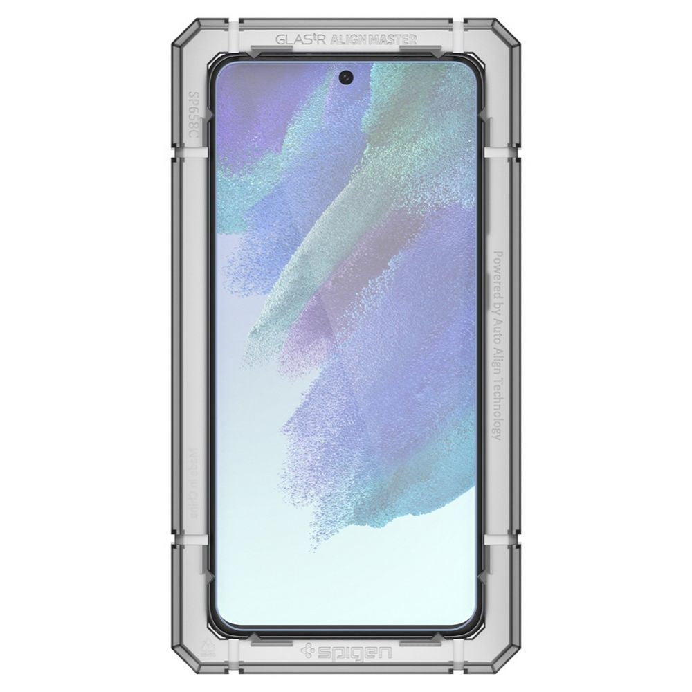 Película Protetora de Ecrã Spigen GlastR Align Master para Samsung Galaxy S21 FE 5G G990, Vidro Temperado, Colagem Completa, Conjunto de 2 peças AGL03088