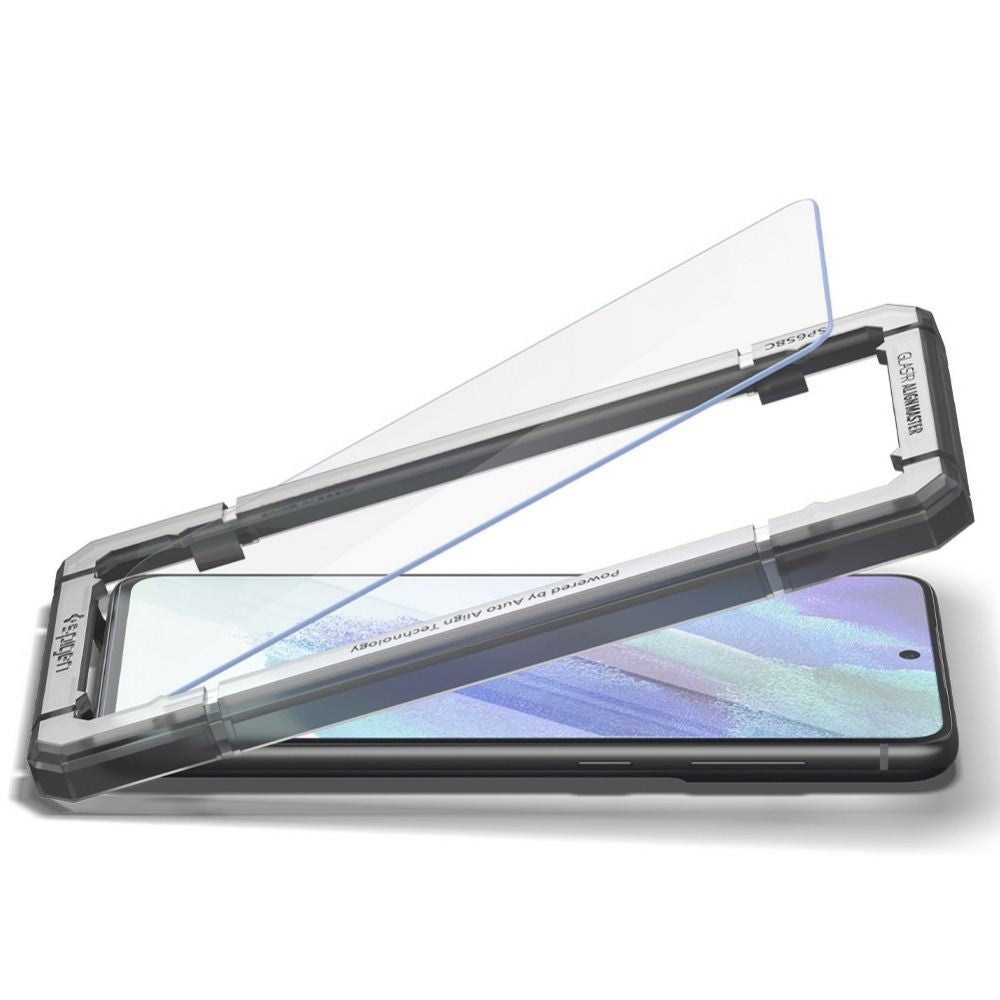 Película Protetora de Ecrã Spigen GlastR Align Master para Samsung Galaxy S21 FE 5G G990, Vidro Temperado, Colagem Completa, Conjunto de 2 peças AGL03088