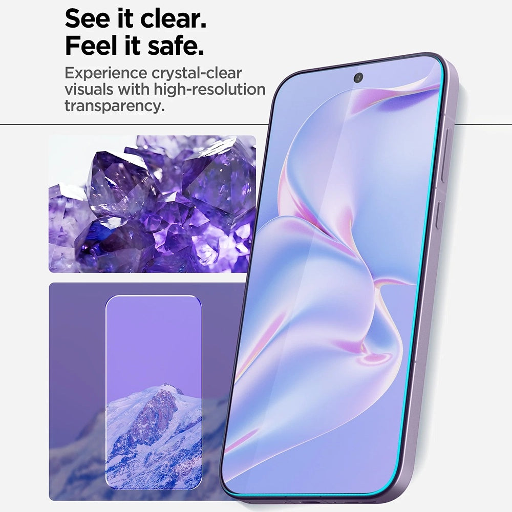 Película protetora de ecrã Spigen GlastR AlignMaster S para OnePlus 15, Vidro Temperado, Cola Total, Conjunto de 2 peças AGL11333