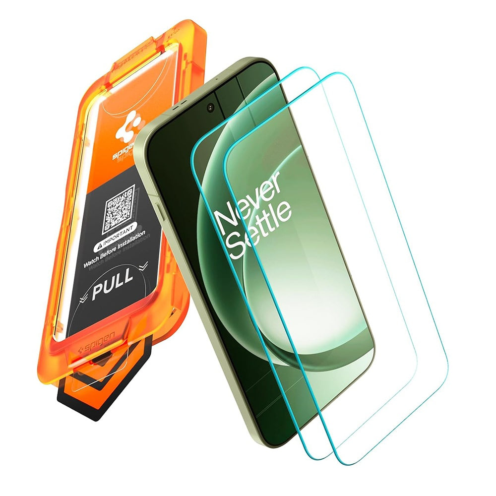 Película protetora de ecrã Spigen GlastR AlignMaster S para OnePlus 15R, Vidro Temperado, Cola Total, Conjunto de 2 peças AGL11398