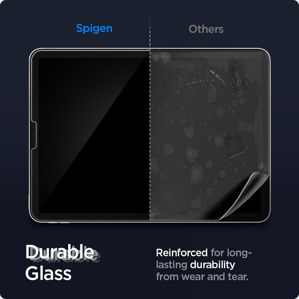 Película Protetora de Ecrã Spigen GlastR EZ FIT para Apple iPad Air (2022) / Pro 11 (2021) / Air (2020), Vidro Temperado, Full Glue AGL02065