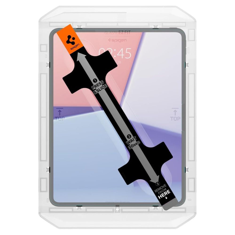 Película Protetora de Ecrã Spigen GlastR EZ FIT para Apple iPad Pro 13 (2024), Vidro Temperado, Full Glue AGL07793