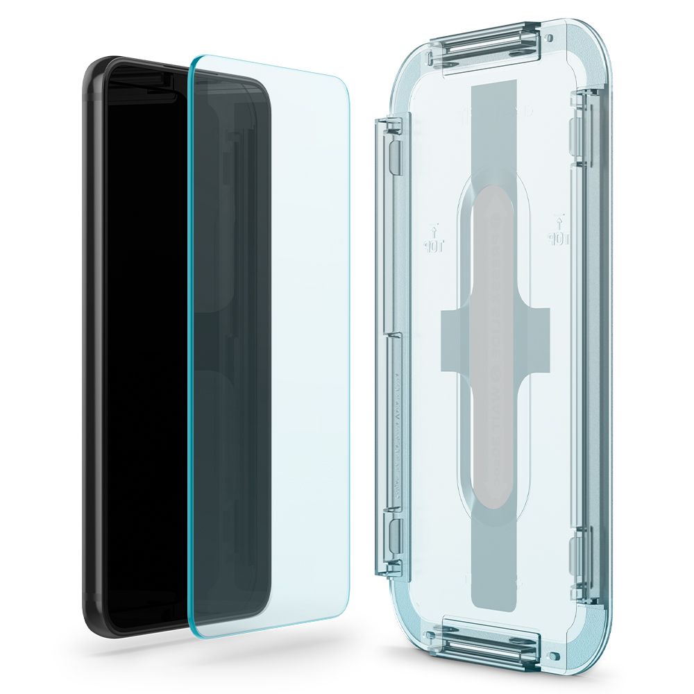 Película protetora de ecrã Spigen GlastR EZ FIT para Samsung Galaxy S22 5G S901, Vidro Temperado, Cola Total, Conjunto de 2 unidades AGL04151
