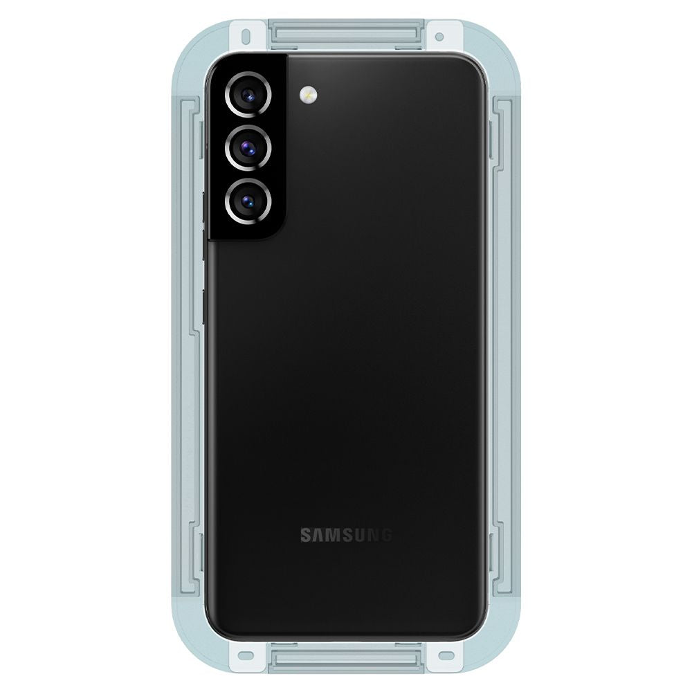 Película protetora de ecrã Spigen GlastR EZ FIT para Samsung Galaxy S22 5G S901, Vidro Temperado, Cola Total, Conjunto de 2 unidades AGL04151